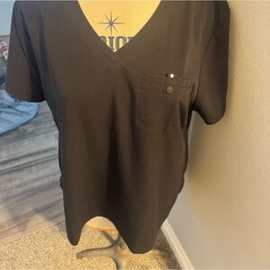 Women Black Scrub Shirt